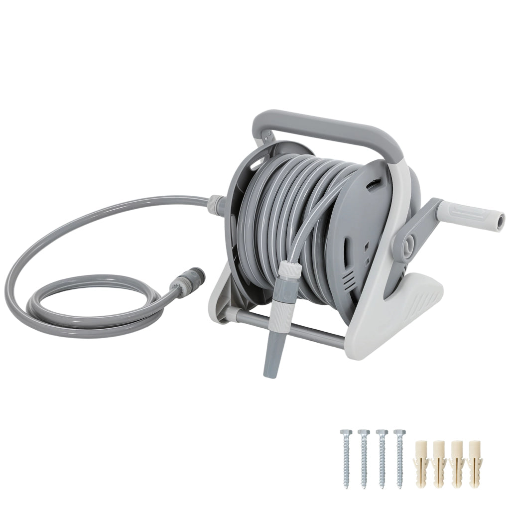 Avvolgitubo per Irrigazione Esterno 20+2 m ¨C zephmum ¨C Grigio ?15 mm