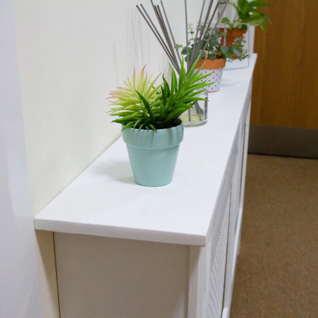 Copritermosifone Copertura Termosifoni e Caloriferi in MDF Bianco 1115mm