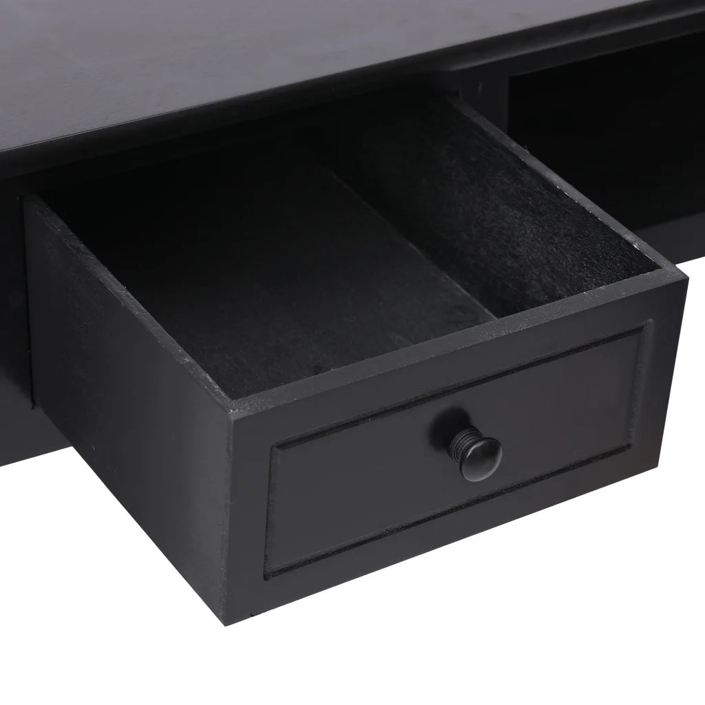 Scrivania | Tavolo da Ufficio Nera 110x45x76 cm in Legno