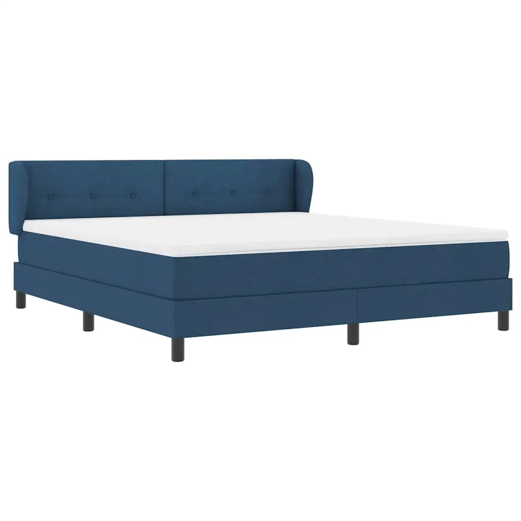 Letto a molle con materasso Blu 180 x 200 cm Tessuto 3340044
