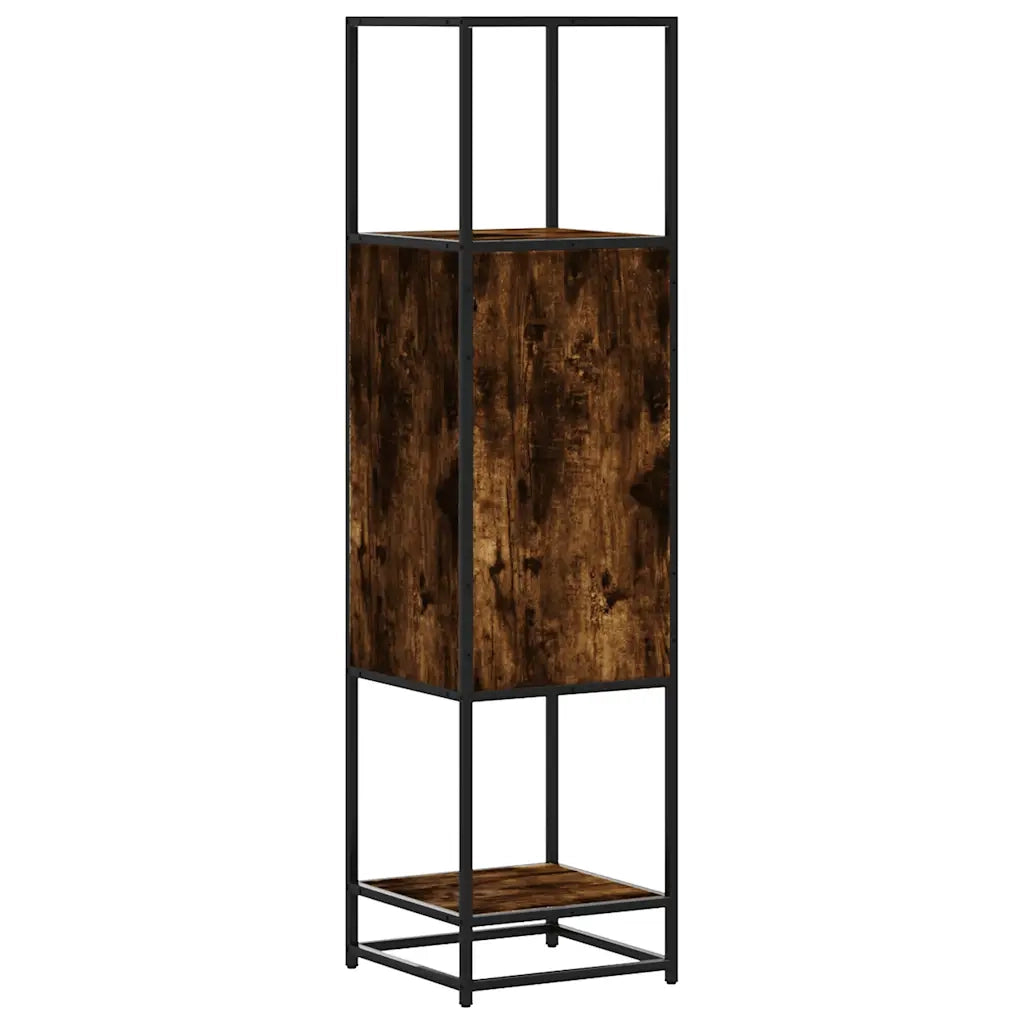 Credenza-Buffet-Armadio da cucina Rovere Fumo 35,5x35x139 cm Legno Multistrato Metallo 450850