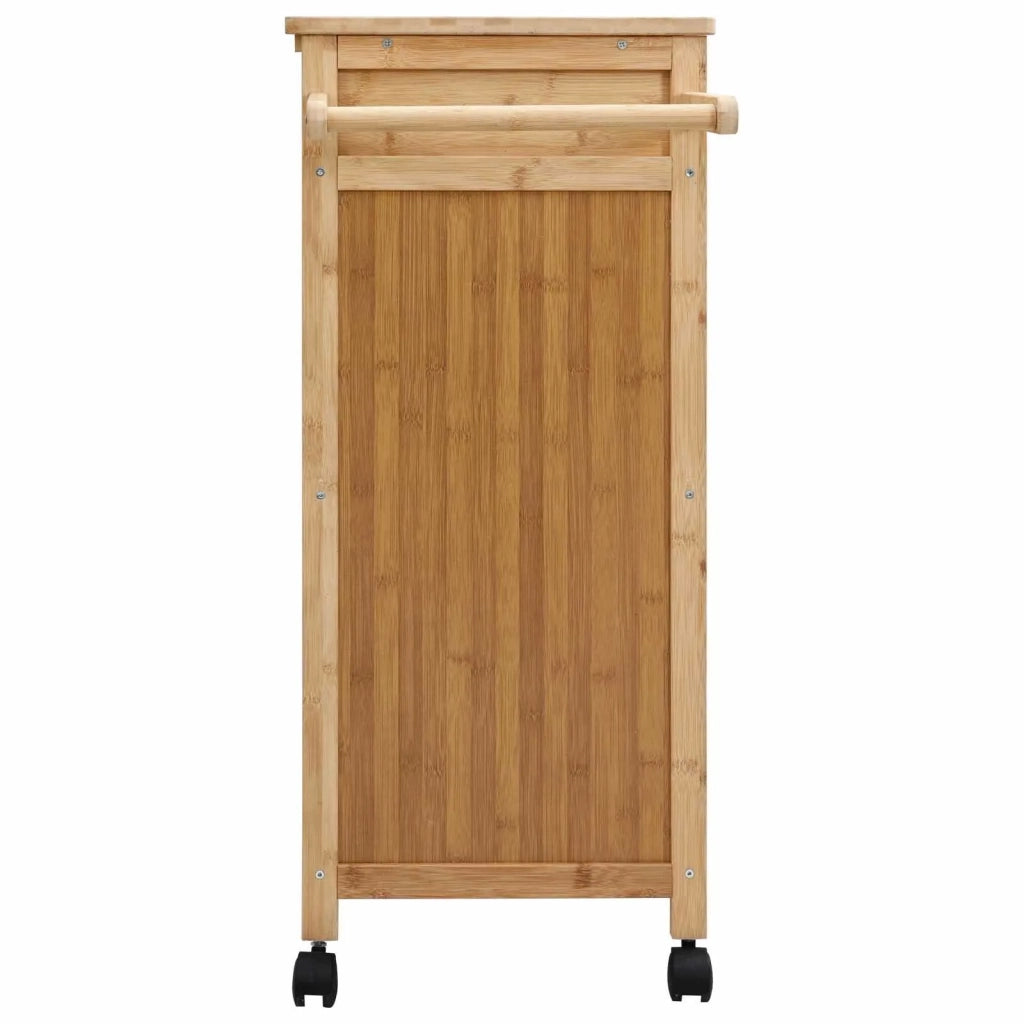 Carrello da Cucina con Ruote Naturale 90,5 x 36 x 86,5 cm Bamb¨´ CFW7358119