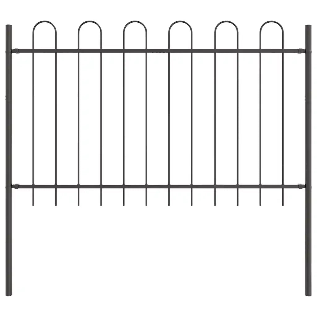 Recinzione per Giardino 9 pcs Grigio 15,3 x 1 m 3334175