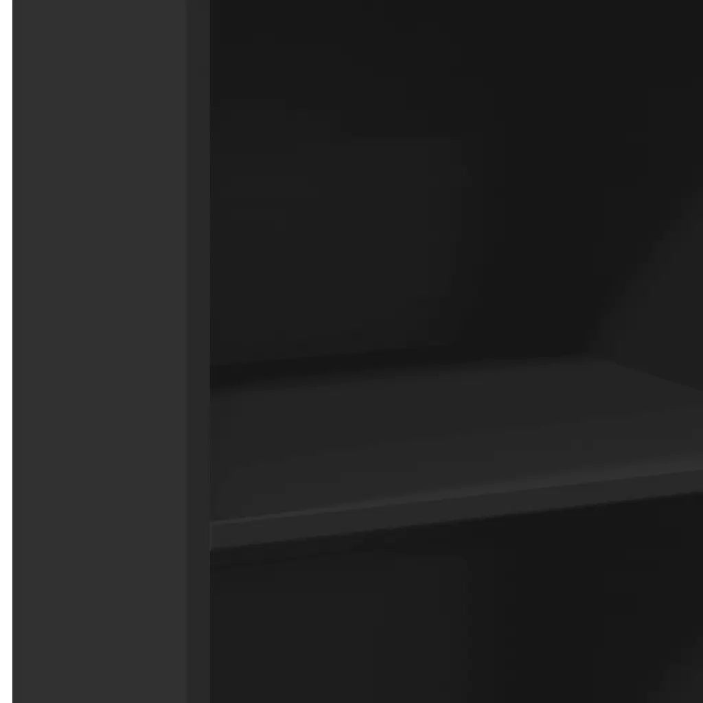 Credenza | Madia | Buffet da pranzo | Armadio da pranzo Nera 45x41x124cm in Legno Multistrato