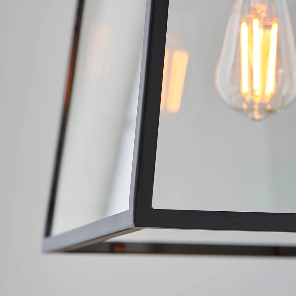 Lampada a sospensione industriale nera opaca E27 Endon