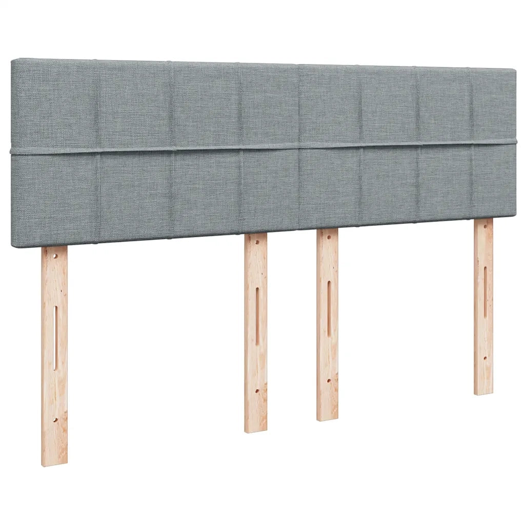 Giroletto a Molle con Materasso Grigio Chiaro 140x190cm Tessuto 3287451