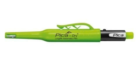 Pica 55010 Set Completo Marcatura per Falegnami 7 Pezzi con Pica-Dry Longlife Automatic Pen Mine Grafite H 2B Rosso Giallo Pica-Ink Deep Hole Marker Pica Classic INSTANT-WHITE Borsa con Chiusura a Velcro colore Multicolore