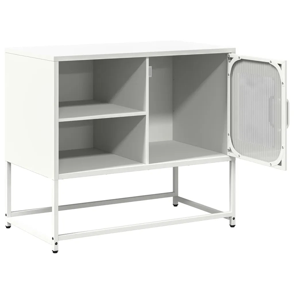 Mobile TV | Armadietto TV | Mobile Porta TV Bianco 68x39x60,5 cm in Acciaio