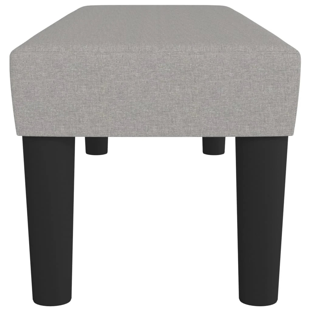 Panca 100 x 30 x 30 cm tessuto grigio chiaro 02_0010682