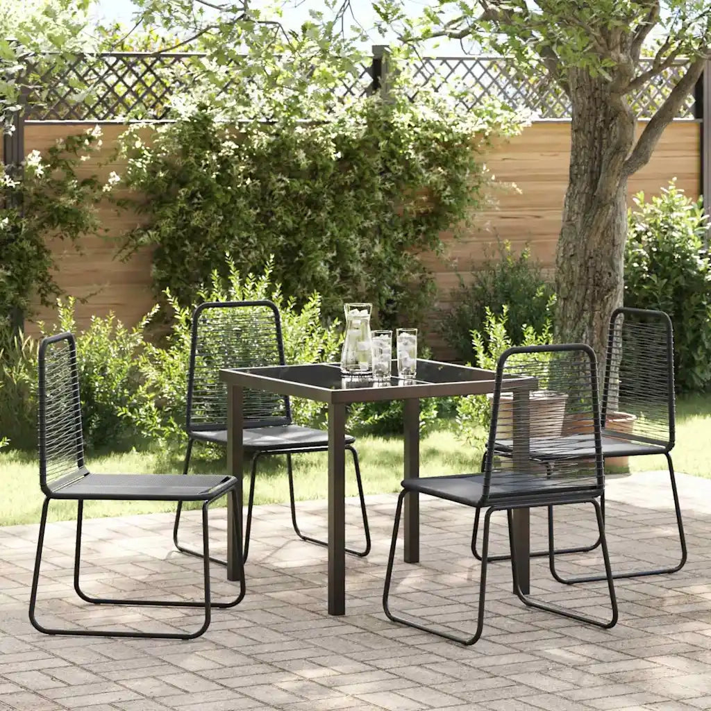 Set da Pranzo per Giardino 5 pcs Nero 3379388