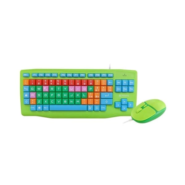 Atlantis edu kids tastiera usb + mouse usb e13-k606-it prodotto adatto a bambini e persone ipovedenti