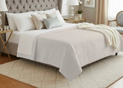 Quilt Trapuntino Piumino Estivo 100gr/mq Raso Cotone Tinta Unita Matrimoniale - Matrimoniale - Avorio