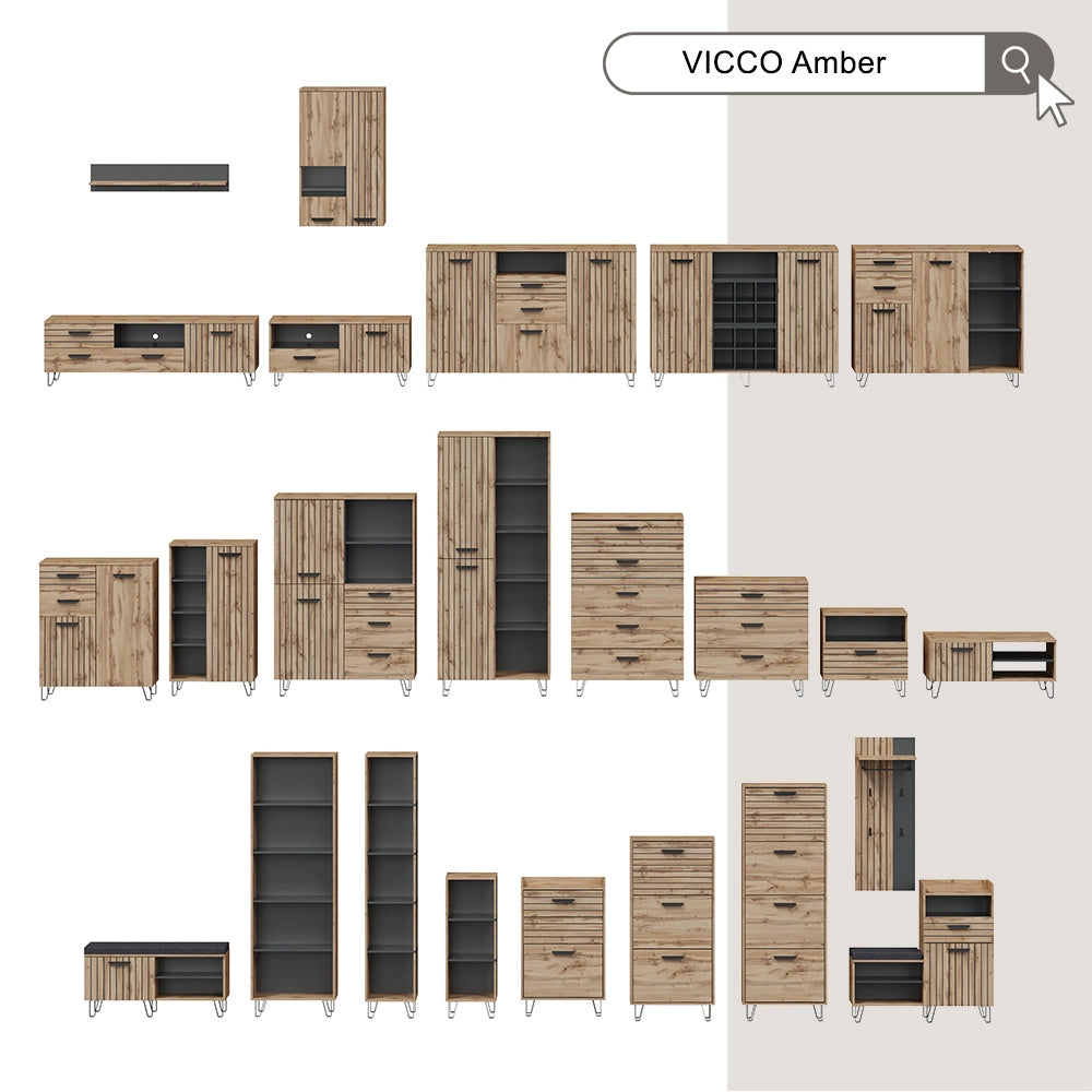 Vicco Carrello cucina Bianco 50 x 88.6 cm
