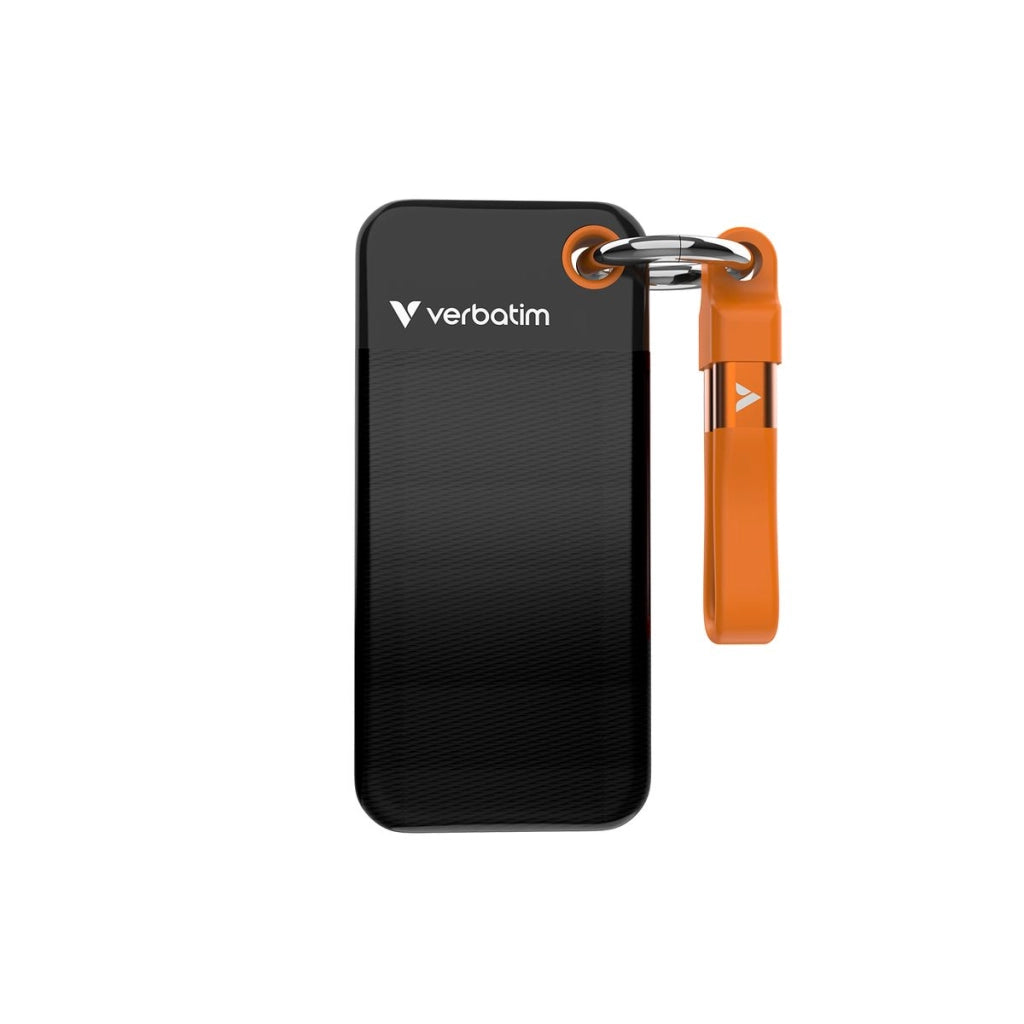 Verbatim pocket ssd 1 tb usb tipo-c 3.2 gen 2 (3.1 gen 2) nero, arancione - 32193