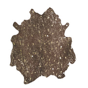 Tappeto in pelle bovina Glam 100 Marrone e Oro
