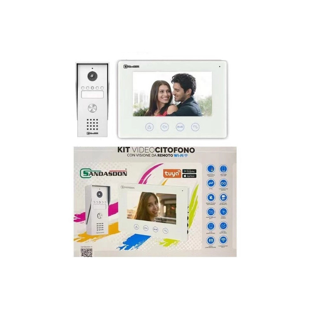 Trade Shop - Kit Videocitofono Wifi Monofamiliare Smart Monitor 7" Wireless 2 Fili App Sd-b17 -