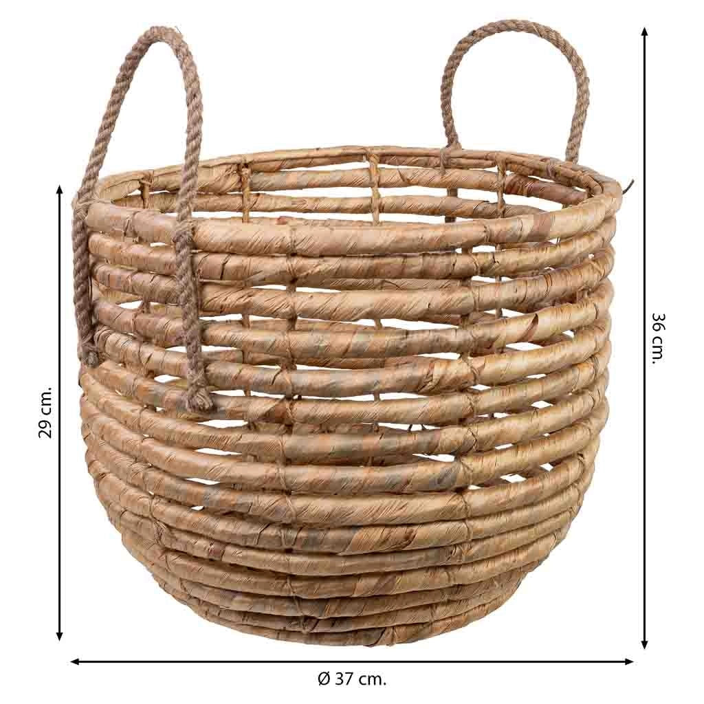 Cesto in fibra naturale marrone D37x29/36