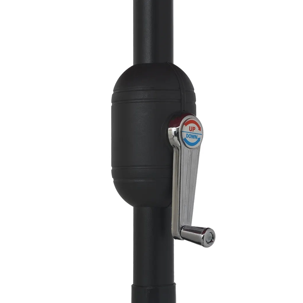 Ombrellone da Giardino con Palo in Metallo 390 cm Nero 47384