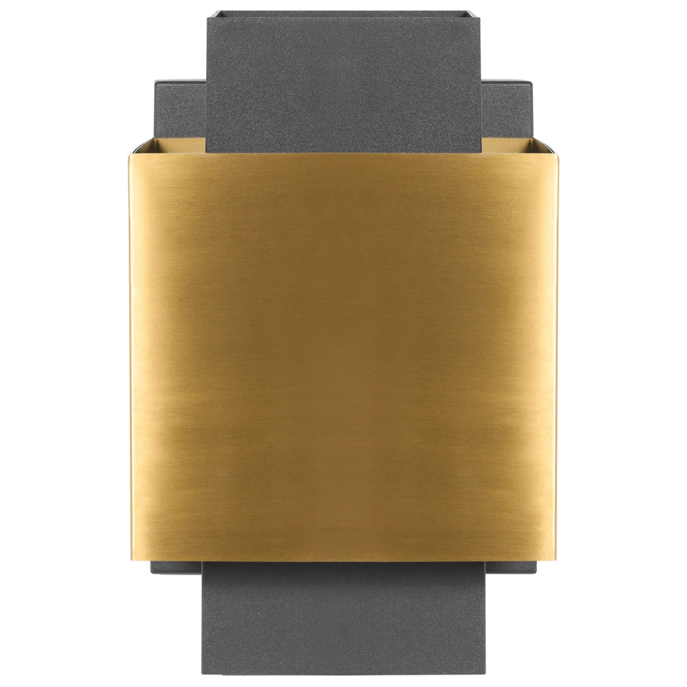 Set di 2 applique da esterno a LED in metallo, stile tradizionale, per porta d'ingresso e veranda, finitura ottone
