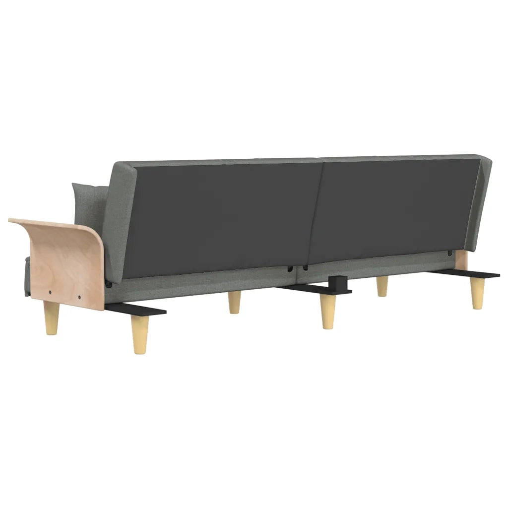 Divano letto | Sof¨¤ letto | Letto singolo con Braccioli Grigio Scuro in Tessuto