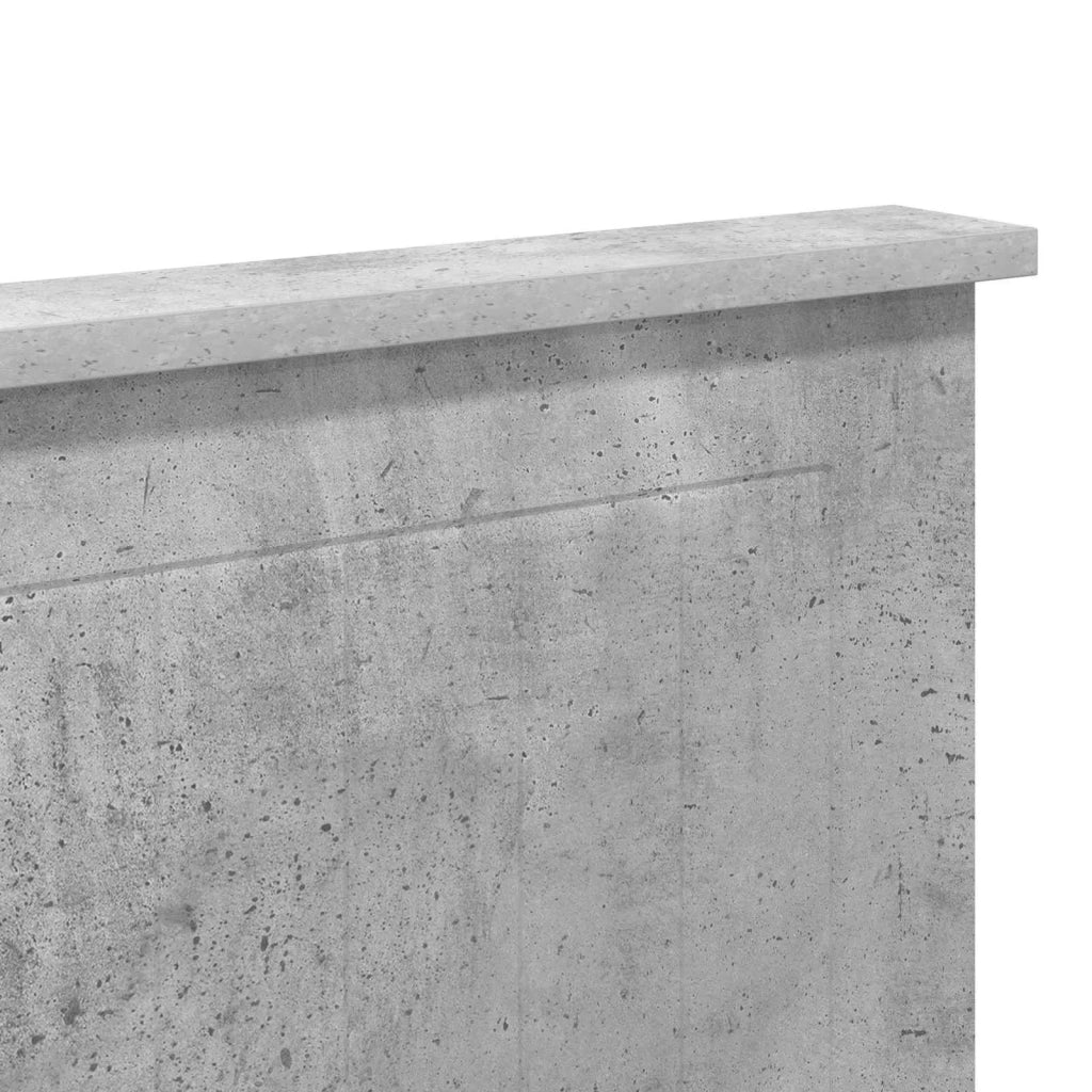 Testiera | Testata con Testiera | Testata Grigio cemento 140 cm Legno multistrato