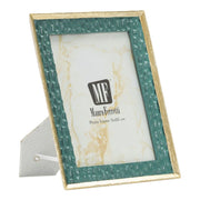 Cornice portafoto Grent in resina verde smeraldo e oro 15x20