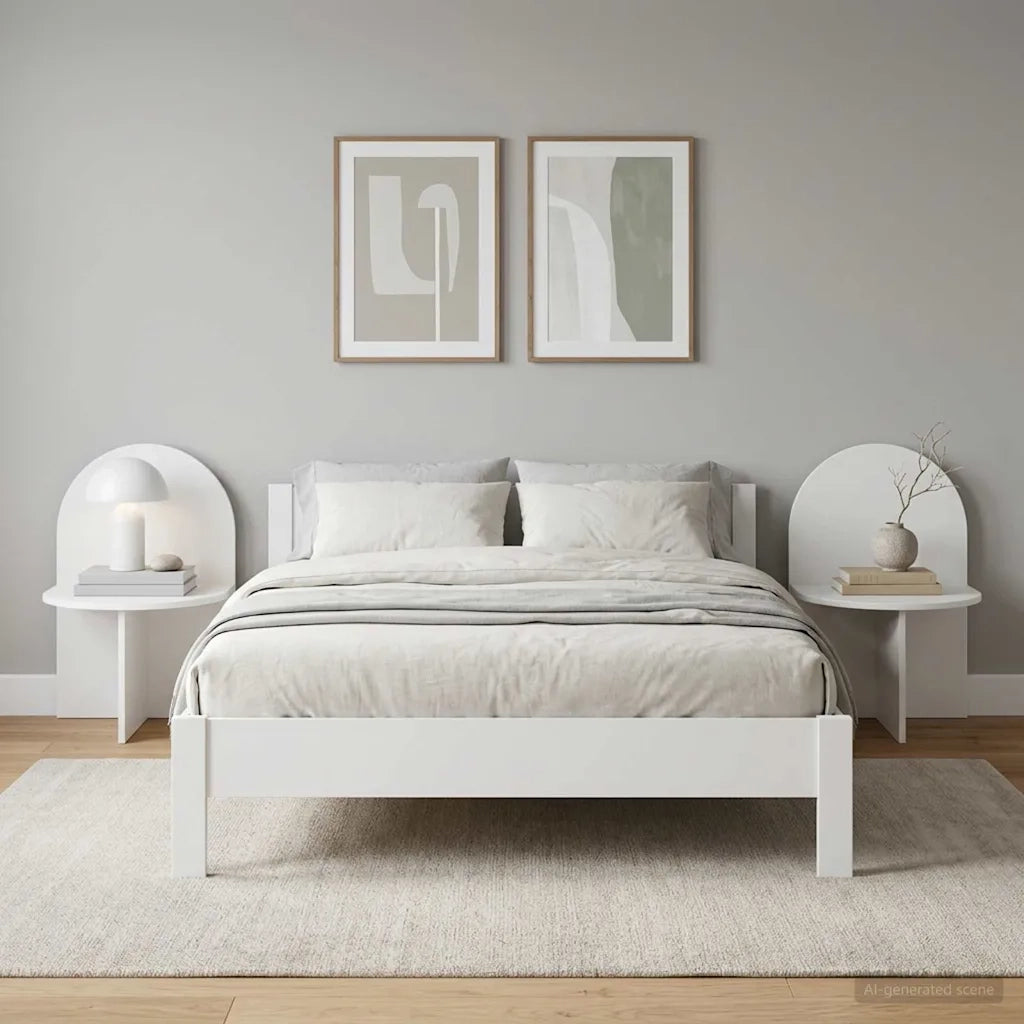 Comodino 2 pcs Bianco 48 x 49 x 65 cm Legno ingegnerizzato 8001114