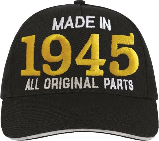 Cappello di compleanno con numero di anno ricamato - Festivo - Adatto a ogni compleanno - 1 pezzo - Colorato - Tela