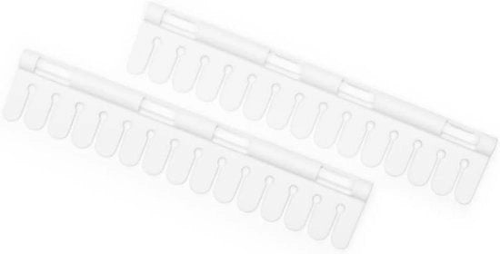 Organizzatore per asciugatura senza chiodi per reggiseni calze e intimo Set di 2 tenitori Bianco