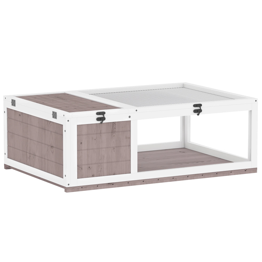 Casetta per Tartarughe in Legno ¨C zephmum ¨C 91x60.5x32 cm, Marrone