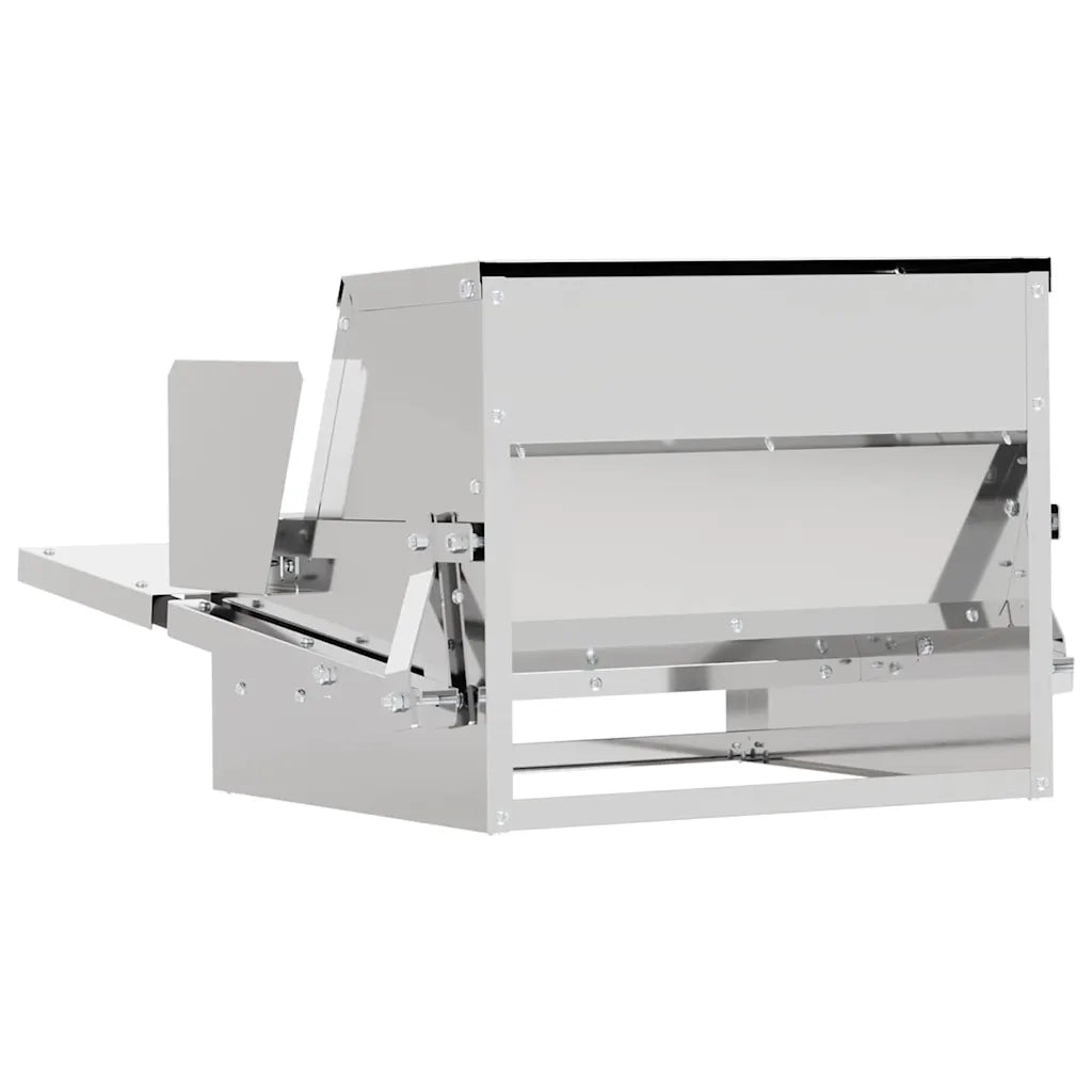 Mangiatore a Pedale per Pollo Argento 50 x 40 x 29 cm CFW5026206