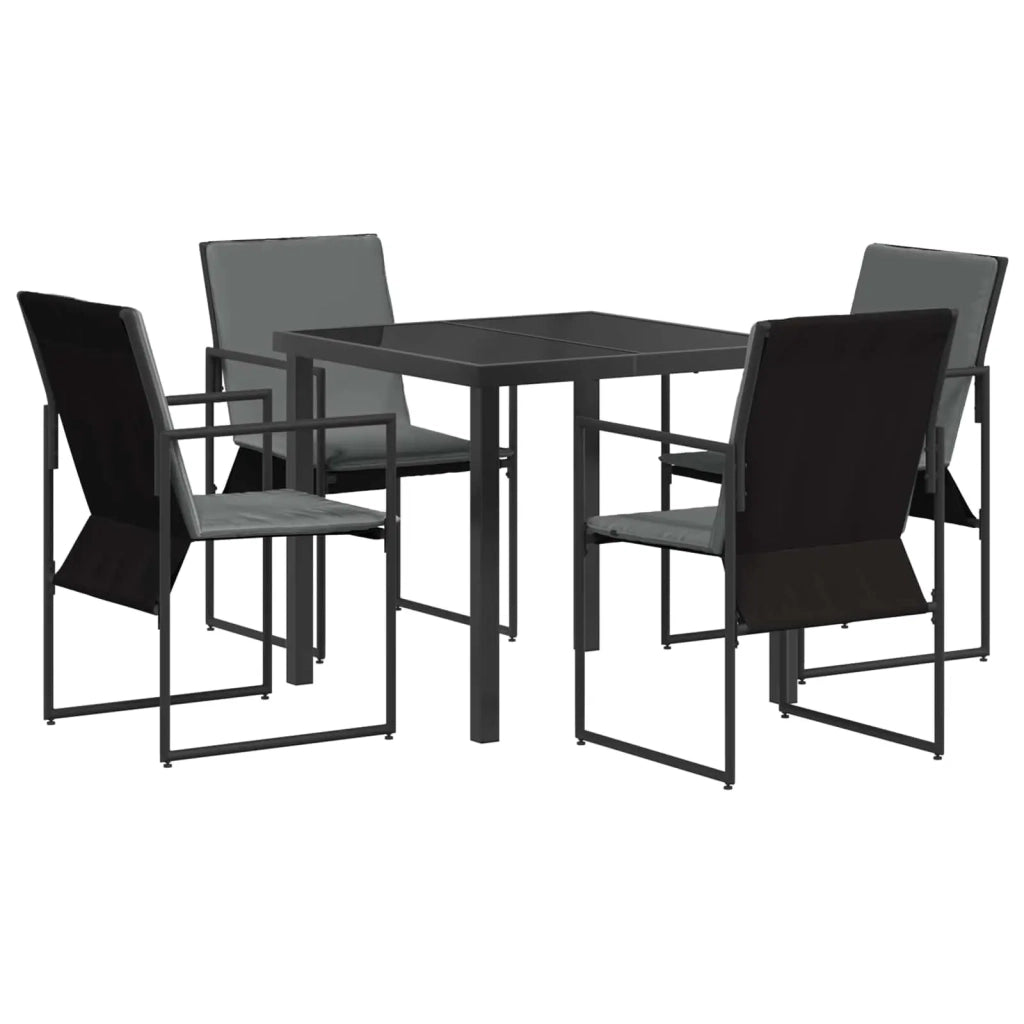 Set da Pranzo per Giardino 5 pcs Nero e antracite 3448903