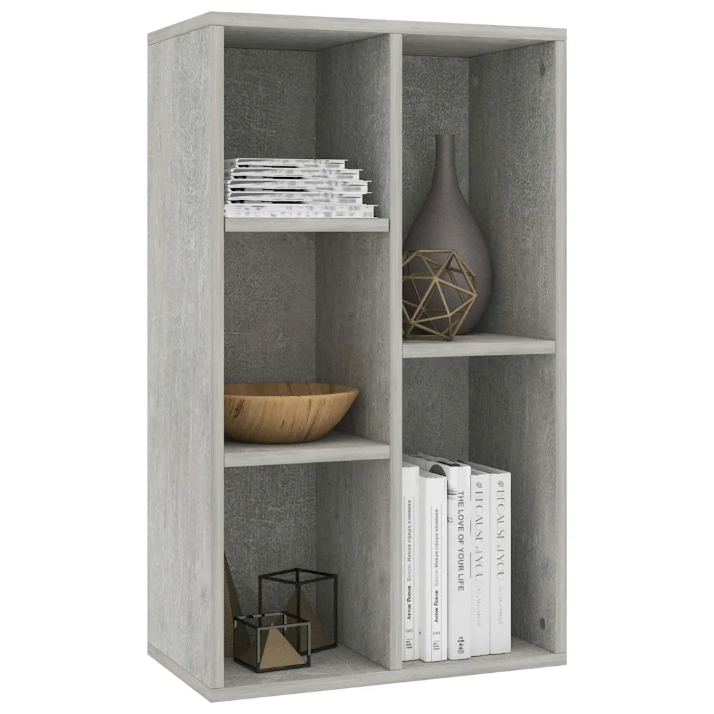 Libreria/Credenza Grigio Cemento 50x25x80 cm Legno Multistrato 800166
