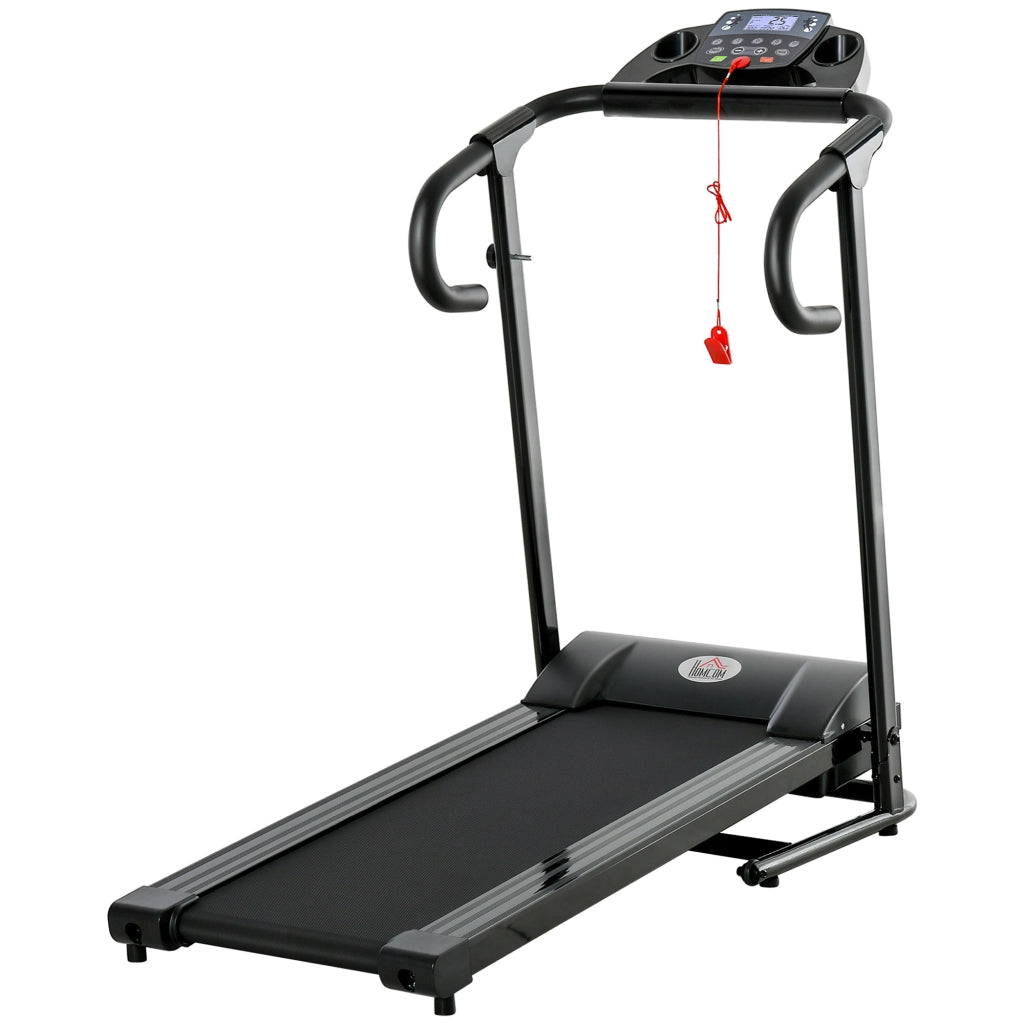 Tapis Roulant Elettrico Pieghevole ¨C Xylo ¨C LCD Display, 0,8-10 km/h, 500W, 123x62x117cm, Nero