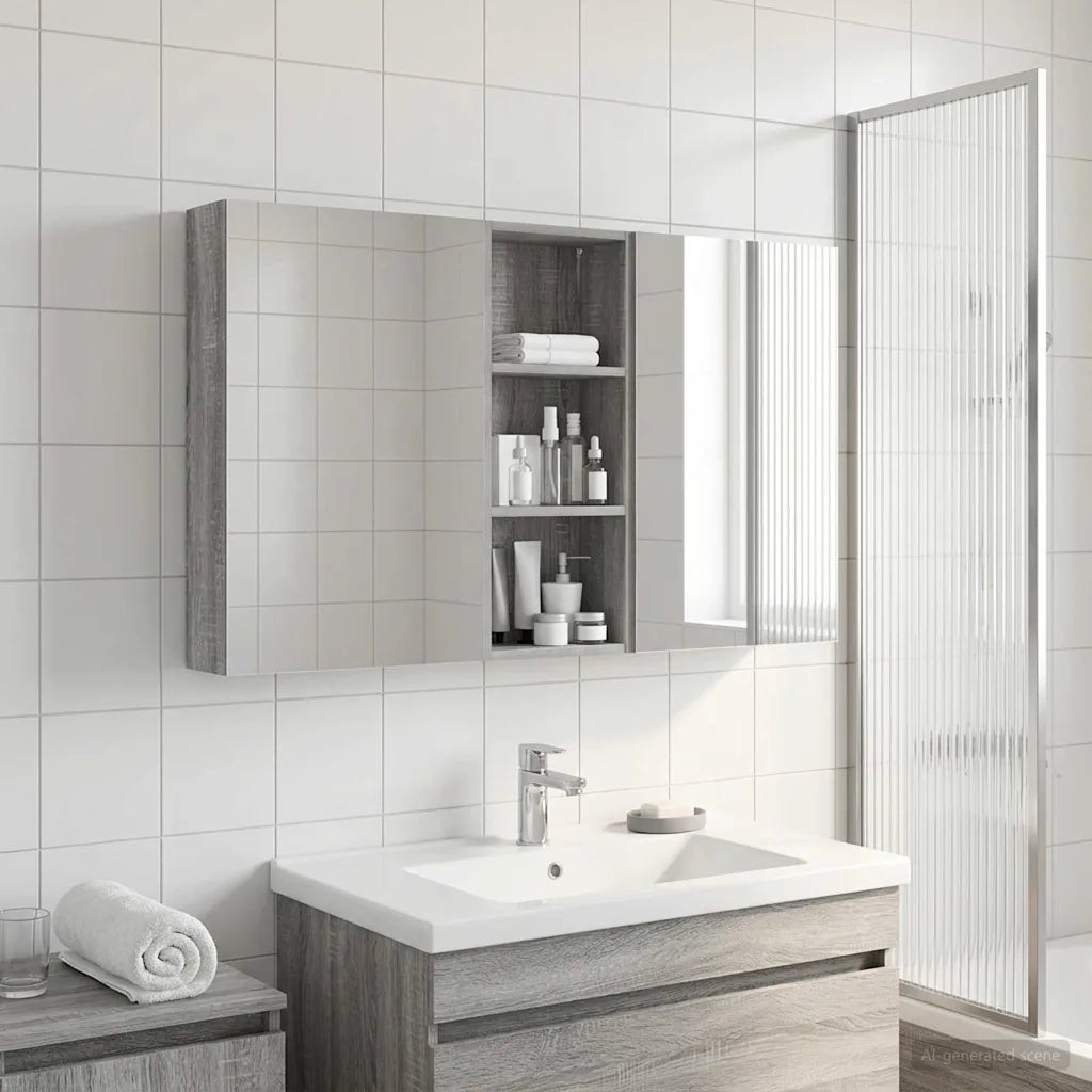 Set di Armadi da Bagno con lo scaffale 3 pcs 130 x 14,5 x 70 cm 3403765