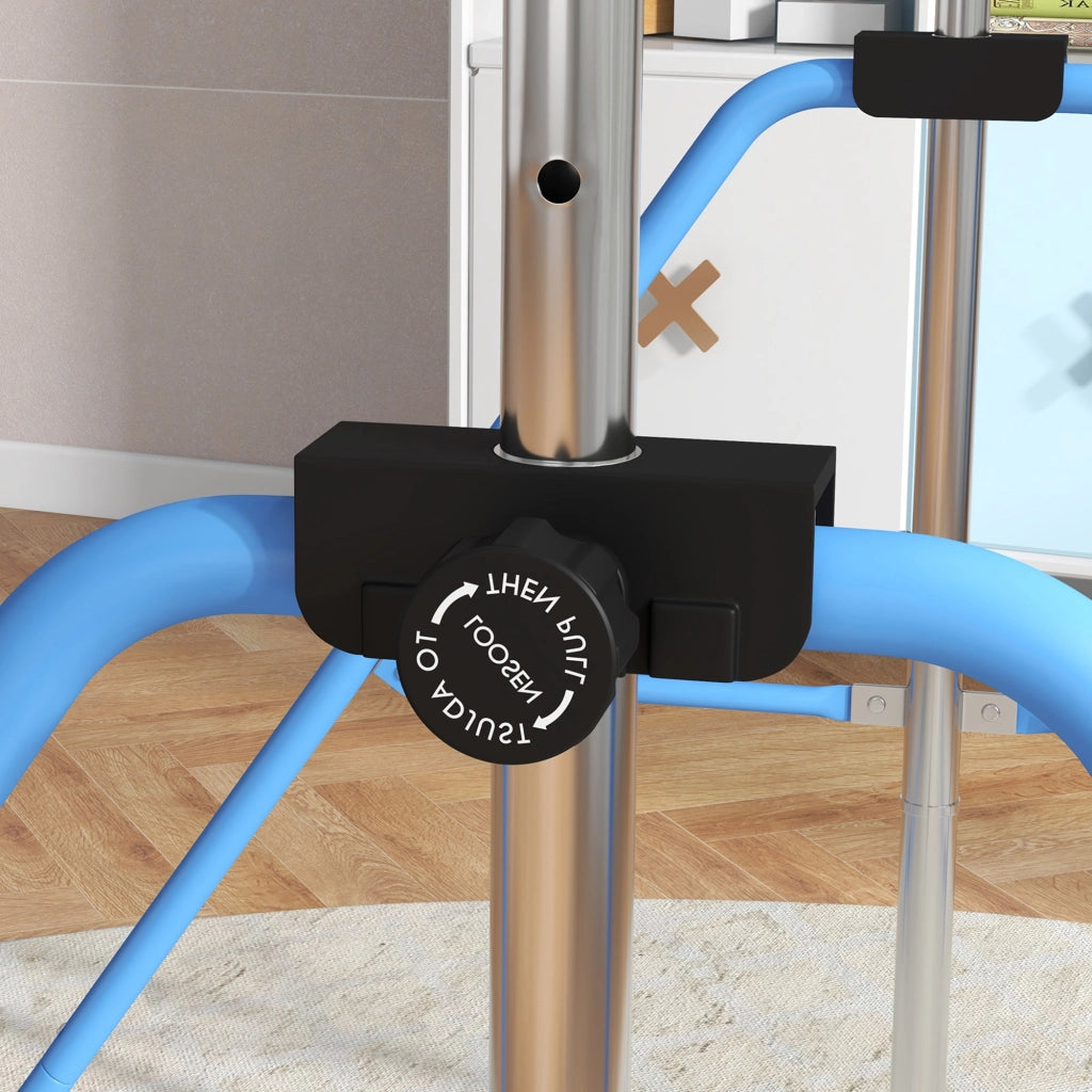 Barra di ginnastica per bambini ¨C Minimal ¨C regolabile in altezza, anelli, blu