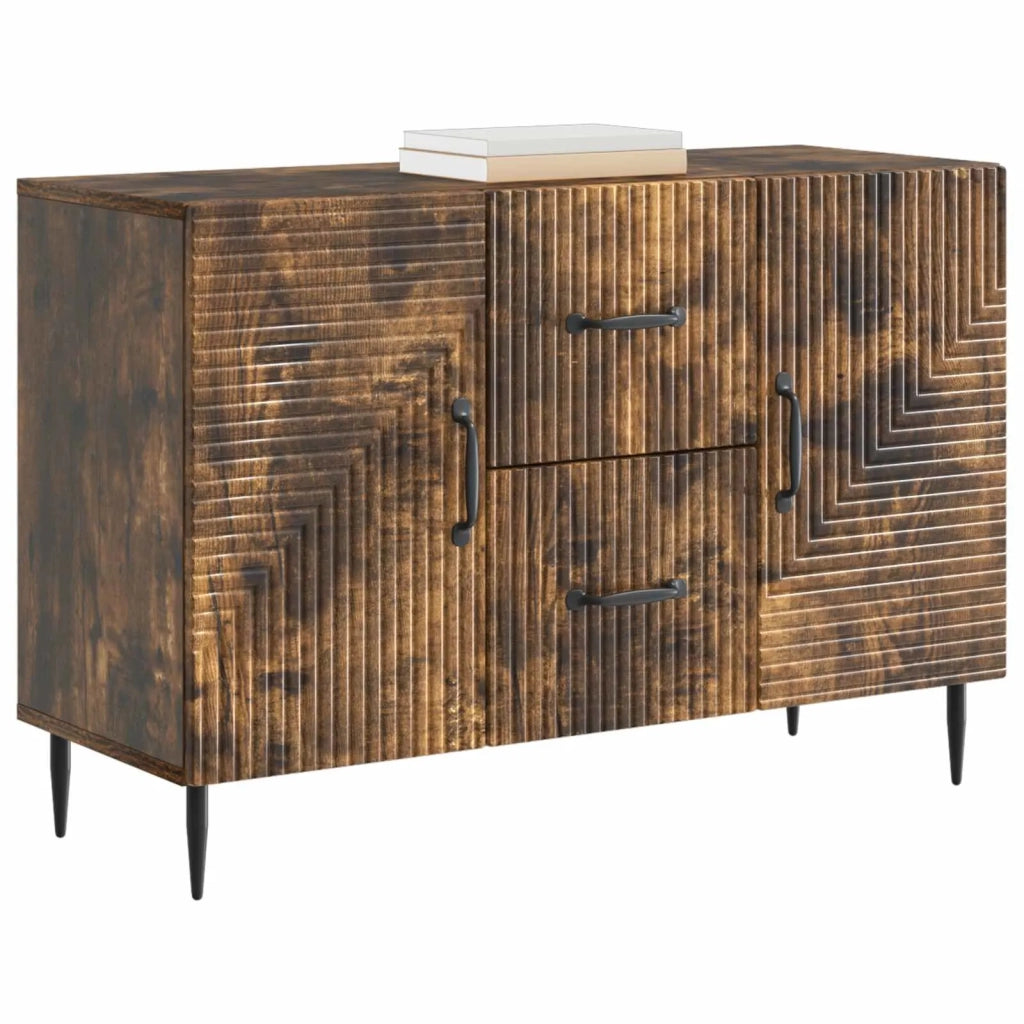Credenza | Madia | Buffet da pranzo | Armadio da pranzo Rovere Fumo 89 x 34,5 x 60 cm Legno ingegnerizzato