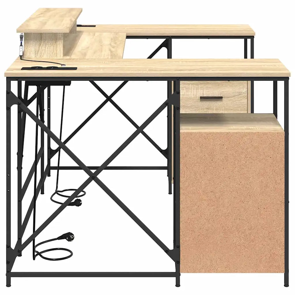 Scrivania | Tavolo da Ufficio Rovere Sonoma 182 x 101 x 87,5 cm Legno multistrato
