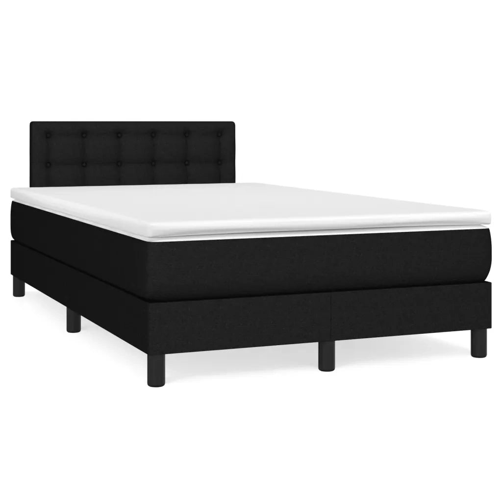Giroletto a Molle con Materasso Nero 120x190 cm in Tessuto 3269753