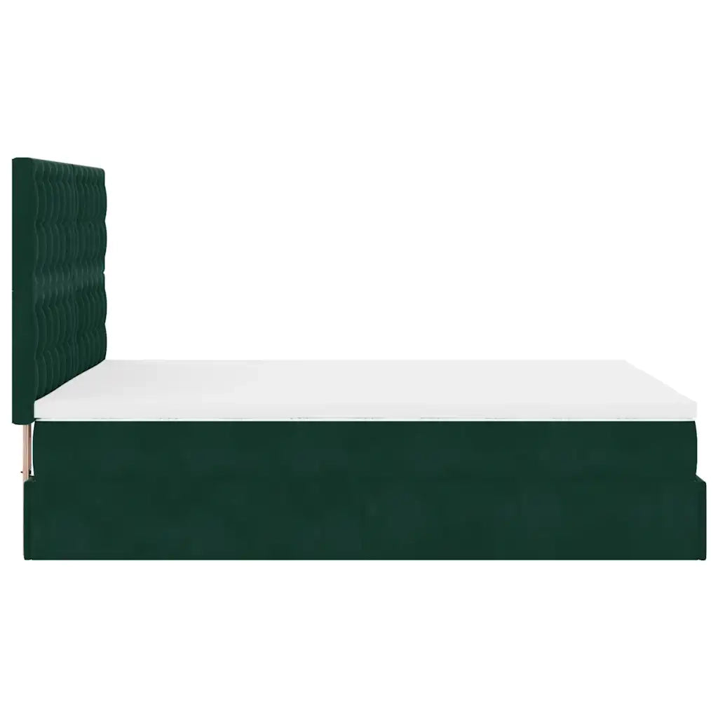 Struttura Letto Pouf con Materassi 140x190 cm in Velluto 3313616