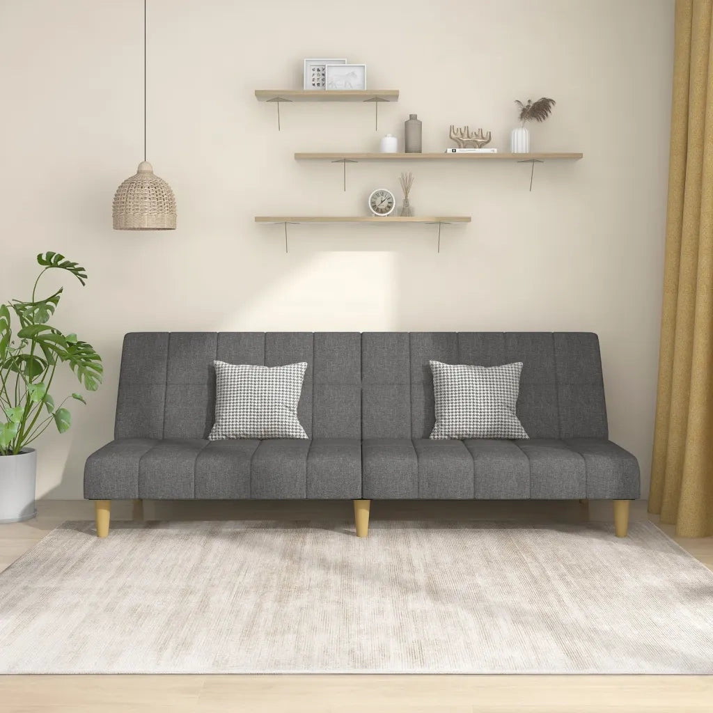Divano letto | Sof¨¤ letto | Letto singolo a 2 Posti Grigio Chiaro in Tessuto