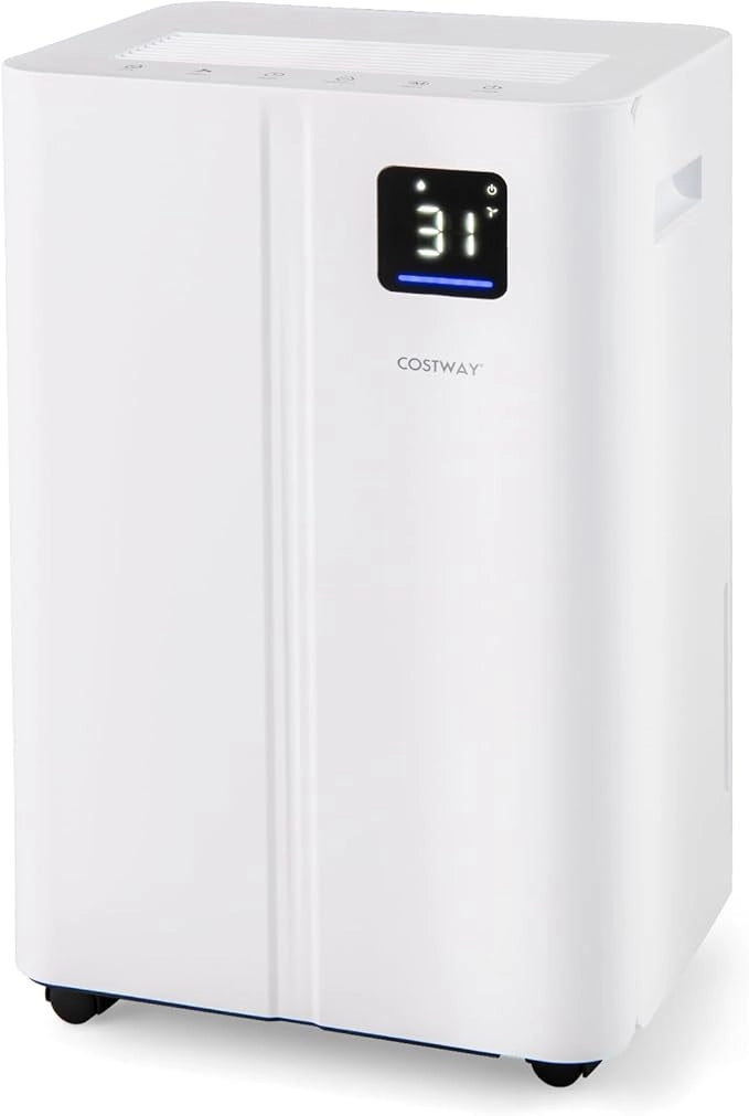 25,5L Deumidificatore per Casa, Deumidificatore con 3 Modalità, Timer 24H, Display LED, Luminoso a 3 Colori, Blocco Bambini, Sbrinamento Automatico per Bagno e Camera da Letto