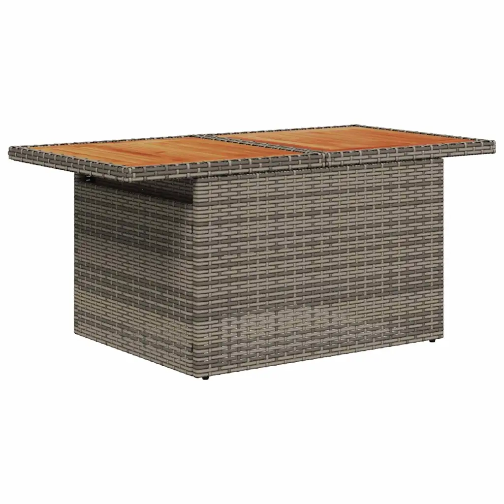 Set Divano da Giardino 8 pcs Grigio Poly Rattan 3358783