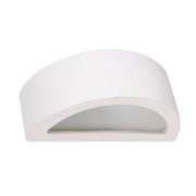 Applique semicircolare in ceramica bianca 30cm LUMERA E27