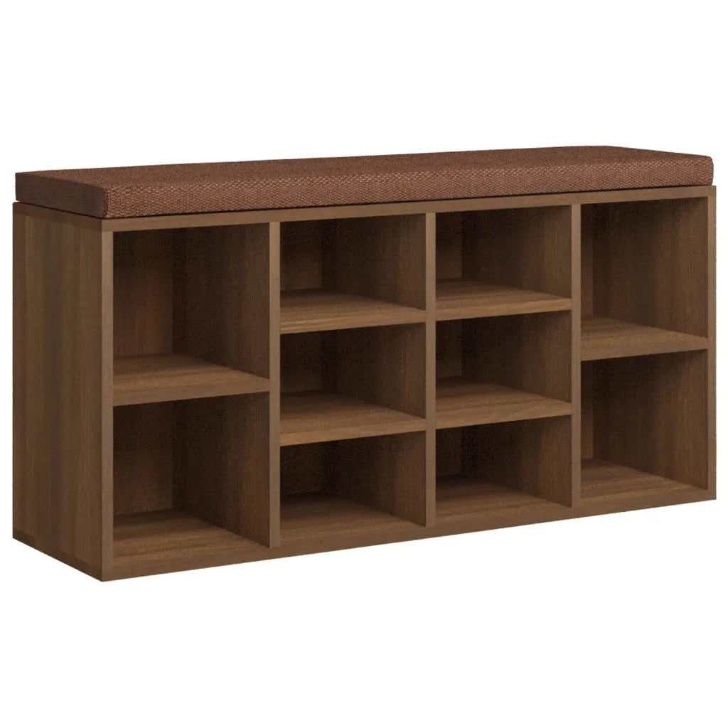 Scarpiera-Scaffale per scarpe Rovere Marrone 103x30x48 cm in Legno Multistrato