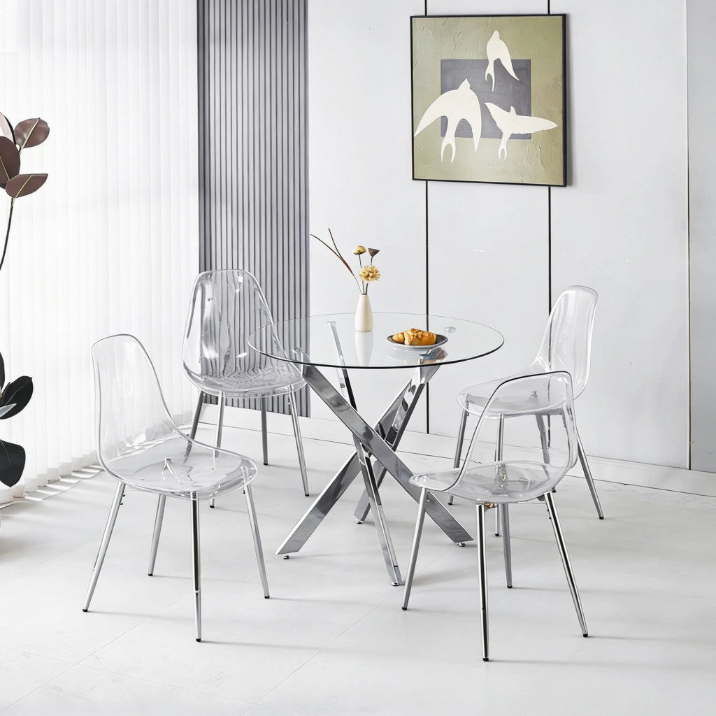Set Tavolo da Pranzo con 4 Sedie ¨C Xylo ¨C Tavolo Rettangolare, Design Moderno