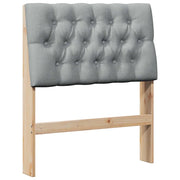 Testiera | Testata imbottita Grigio chiaro 80 cm Pino massello
