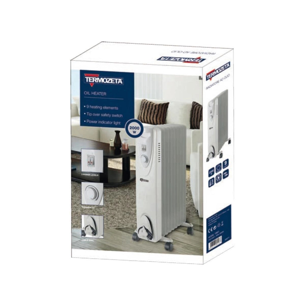 Termozeta TZR21 stufetta elettrica Interno Grigio 2000 W Stufa elettrica a convezione