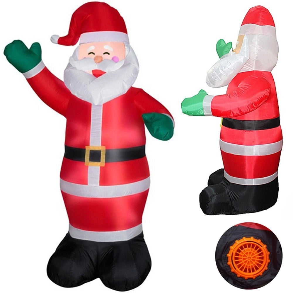 Trade Shop - Babbo Natale Santa Claus Gonfiabile Con Pompa Aria Integrata 90x60x40cm -