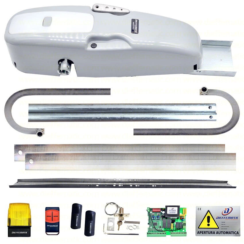 KIT ROCKET PORTA BASCULANTE A CONTRAPPESO CON ACCESSORI 230V NO SALDATURE